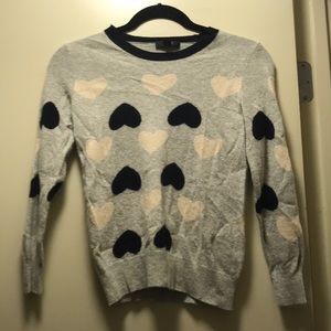 J Crew Heart Sweater